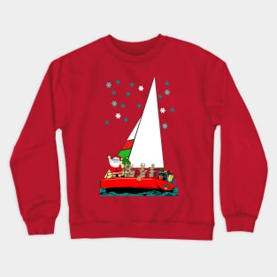 Santa Sailing at Christmas Crewneck Sweatshirt